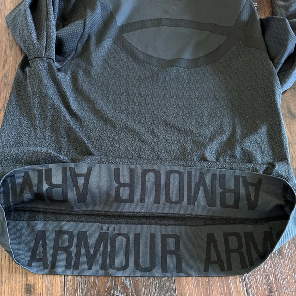 Under Armour Funnel-Neck Pullover Threadborne Heat Gear Running Base Layer Black - Picture 8 of 12